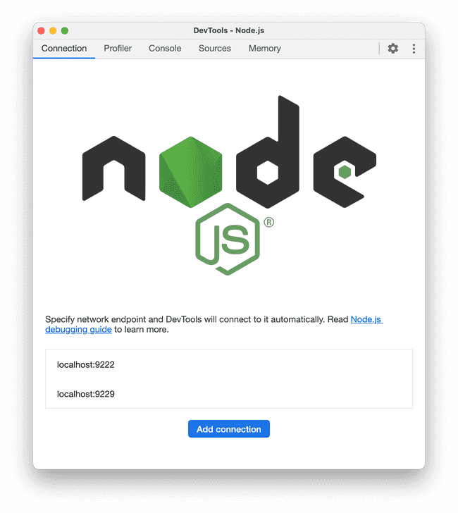 Node.js Chrome debugger